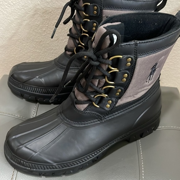 Polo Ralph Lauren Crestwick Pony Lace Up Winter Hiking Rubber Boots snow rain 9 - Picture 9 of 17